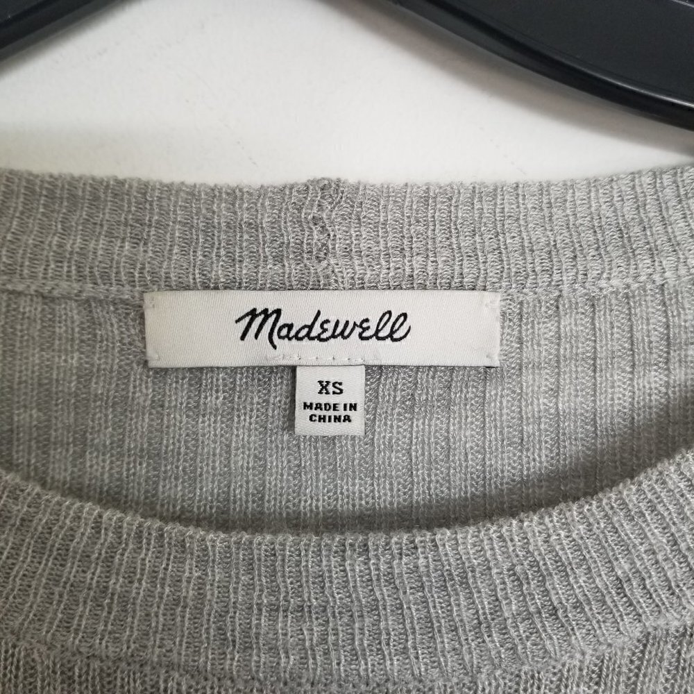 Madewell Ruffle Sweater Knit Lightweight Rib Top - Picture 9 of 13